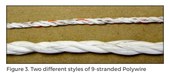 Figure 3. Two different styles of 9-stranded Polywire